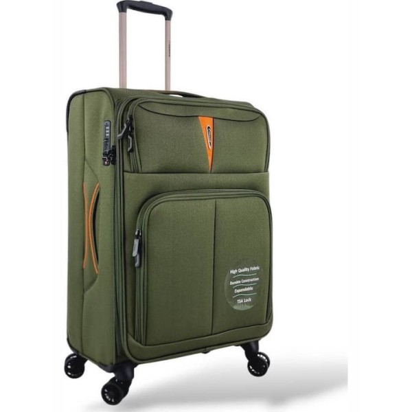 Βαλίτσα Μεσαία Μαλακή Επεκτεινόμενη Diplomat Venice 68x43x30/34cm Πράσινο