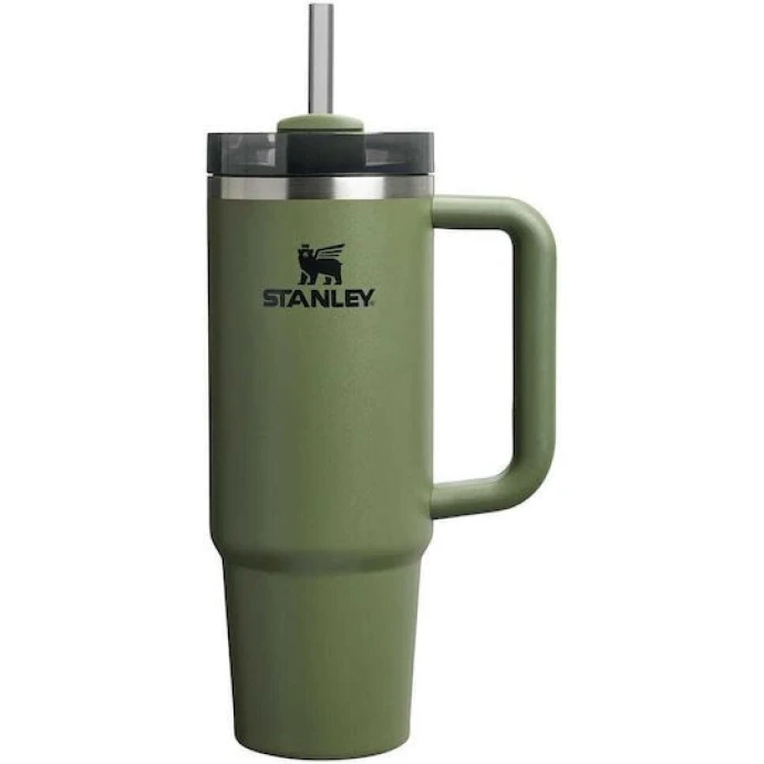Stanley Quencher H2.O Flow State Tumbler Ποτήρι Θερμός με Καλαμάκι 0.89L Dried Pine
