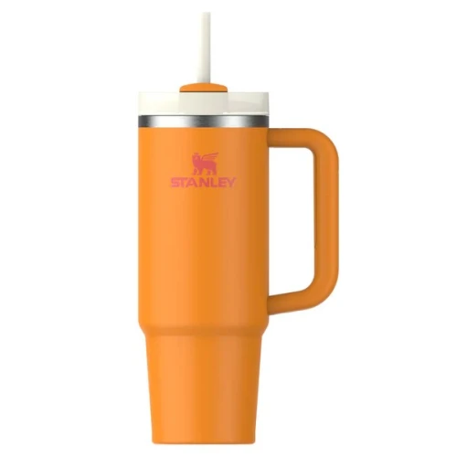 Stanley Quencher H2.O Flow State Tumbler Ποτήρι Θερμός με Καλαμάκι 0.89L 30oz Goldenrod Coral