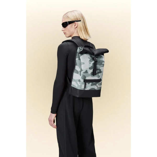 Σακίδιο Πλάτης Rains Rolltop Rucksack 1334-62 Camo για Laptop 15'' ΣΑΚΙΔΙΑ ΠΛΑΤΗΣ