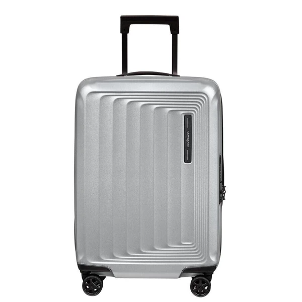 Βαλίτσα Καμπίνας Σκληρή Επεκτεινόμενη Samsonite Nuon Spinner |55x40x20/23cm| Matt Silver Βαλίτσα Καμπίνας Σκληρή Επεκτεινόμενη Samsonite Nuon Spinner |55x40x20/23cm| Matt Silver