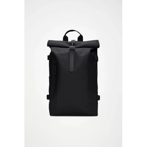 Σακίδιο Πλάτης Rains Rolltop Rucksack Large 14590-01 Black για Laptop 16''