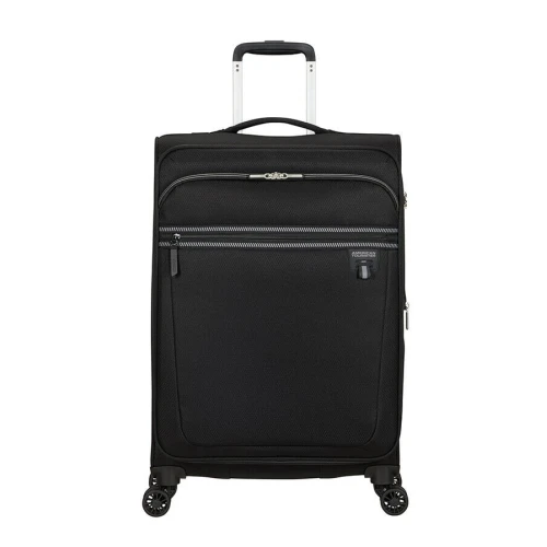 Βαλίτσα Μεσαία Μαλακή Επεκτεινόμενη American Tourister Aerospin 69cm Spinner 153538-1041 Black
