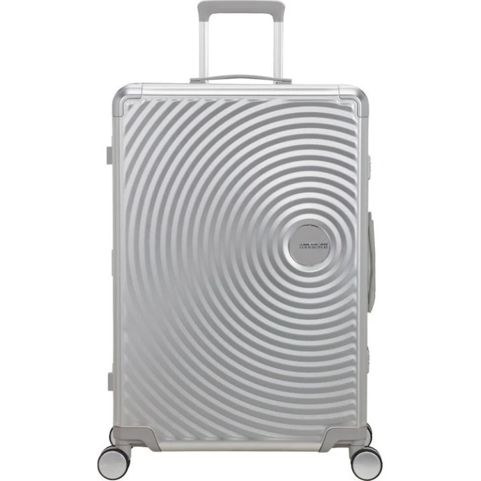 Βαλίτσα Μεγάλη American Tourister Soundbox Alu 155711-1776 Silver