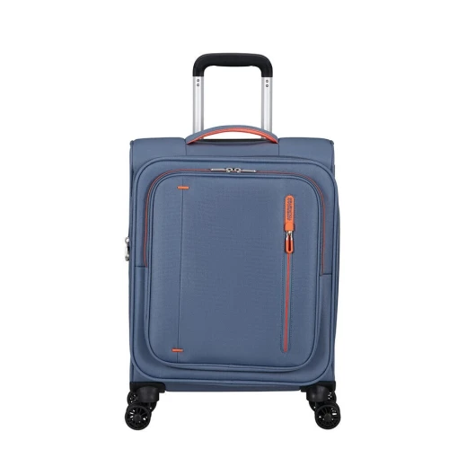 Βαλίτσα Καμπίνας Μαλακή Επεκτεινόμενη American Tourister Cloudrider |55x40x23/25cm| Stone Blue