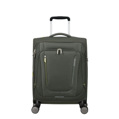 Βαλίτσα Καμπίνας Μαλακή Επεκτεινόμενη American Tourister Wanderlite |55x40x23/25cm| Dark Khaki