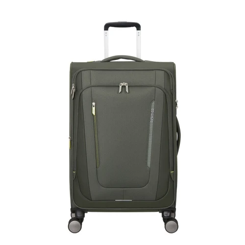 Βαλίτσα Μεσαία Μαλακή Επεκτεινόμενη American Tourister Wanderlite |68x43x29/32cm| Dark Khaki