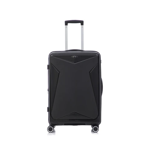 Βαλίτσα Μεσαία Σκληρή Επεκτεινόμενη 65cm Rcm 182-65 Μαύρο