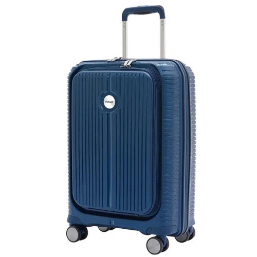 Βαλίτσα Σκληρή Καμπίνας +Laptop Case Verage Rome Monti Επεκτεινόμενη 19006-S Spinner 55cm Blue