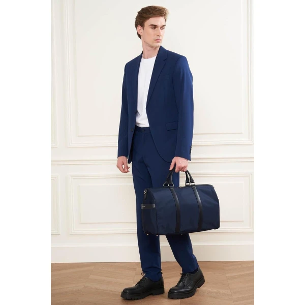 Σακβουαγιάζ Lancaster Basic Metropole Wekender Bag 304-43 Bleufonc
