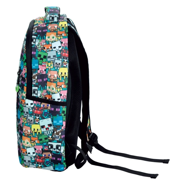 Σακίδιο Πλάτης Δημοτικού Οβαλ Sport Gim 316-04032 Minecraft Chibi