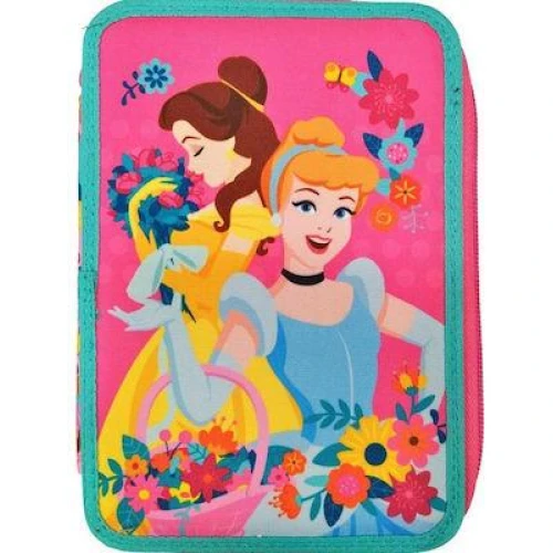 Κασετίνα (Γεμάτη) διπλή Gim 331-52100 Disney Princess Spring