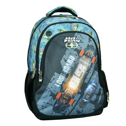 Σακίδιο Πλάτης Δημοτικού Back Me Up No Fear Longboard 348-27031