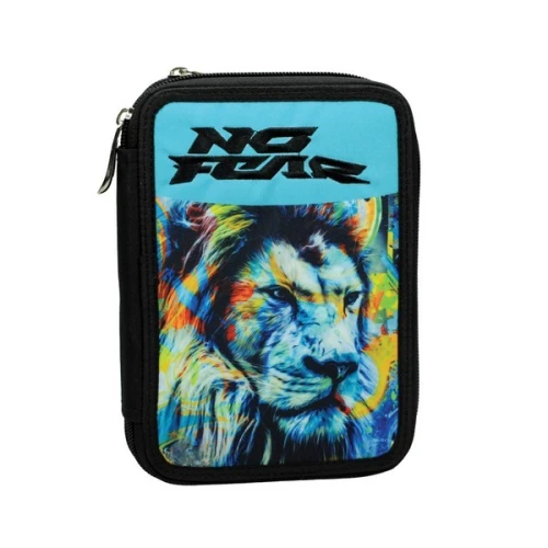 Κασετίνα Διπλή Γεμάτη No Fear 348-45100 Fluo Lion