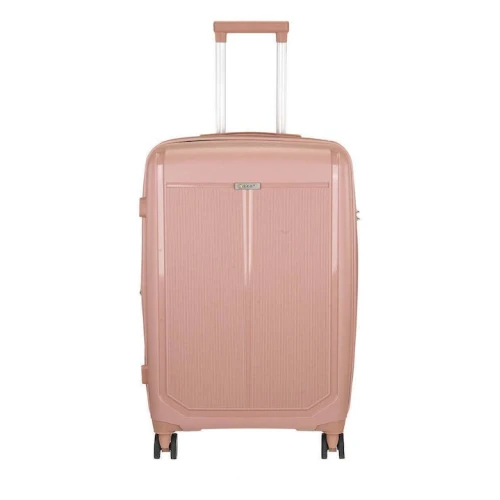 Βαλίτσα Μεσαία Σκληρή RCM 625-24 Επεκτεινόμενη Rose Gold