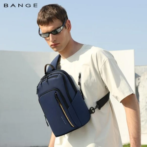 Τσάντα Ώμου Διαγώνια Bange Crossbody 7868 Μπλέ