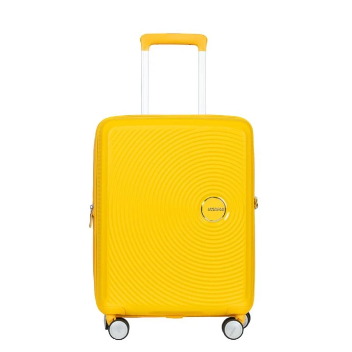 Βαλίτσα Καμπίνας Σκληρή American Tourister Soundbox Spinner 55cm Exp 88472-1371 Golden Yellow ΒΑΛΙΤΣΕΣ & ΣΑΚΟΙ ΤΑΞΙΔΙΟΥ