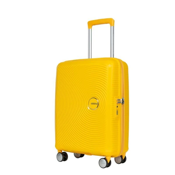 Βαλίτσα Καμπίνας Σκληρή American Tourister Soundbox Spinner 55cm Exp 88472-1371 Golden Yellow ΒΑΛΙΤΣΕΣ & ΣΑΚΟΙ ΤΑΞΙΔΙΟΥ