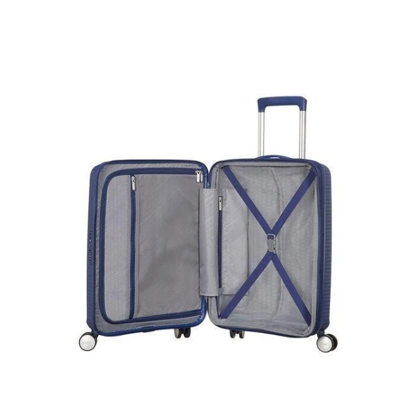 Βαλίτσα Καμπίνας Σκληρή American Tourister Soundbox Spinner 55cm Exp 88472-1552 Midnight Navy ΒΑΛΙΤΣΕΣ & ΣΑΚΟΙ ΤΑΞΙΔΙΟΥ