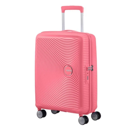 Βαλίτσα Καμπίνας Σκληρή Επεκτεινόμενη American Tourister Soundbox 55x40x20/23cm PP Sun Kissed Coral