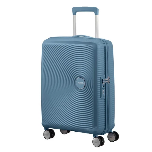 Βαλίτσα Καμπίνας Σκληρή Επεκτεινόμενη American Tourister Soundbox 55x40x20/23cm PP Stone Blue