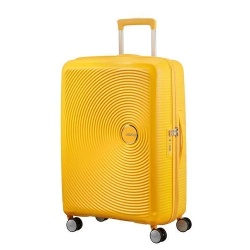 Βαλίτσα Μεσαία Σκληρή Επεκτεινόμενη American Tourister Soundbox |67x47x29/32cm| Golden Yellow