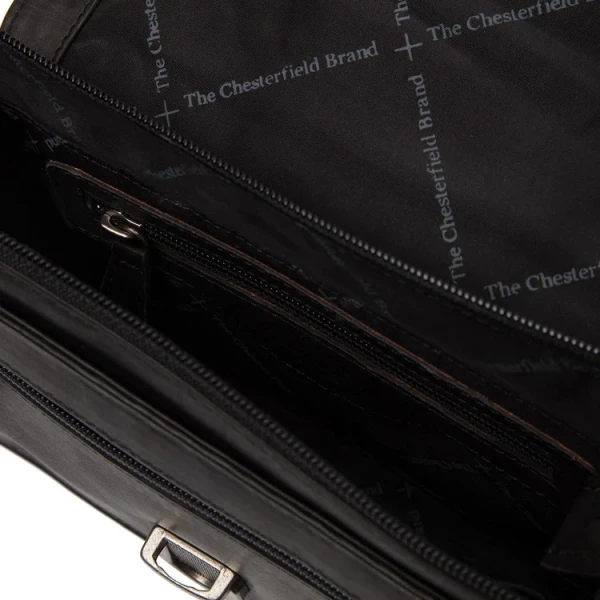 Τσάντα Ώμου Δερμάτινη The Chesterfield Brand Lucca C48.127000 Black ΤΣΑΝΤΕΣ & ΠΟΡΤΟΦΟΛΙΑ