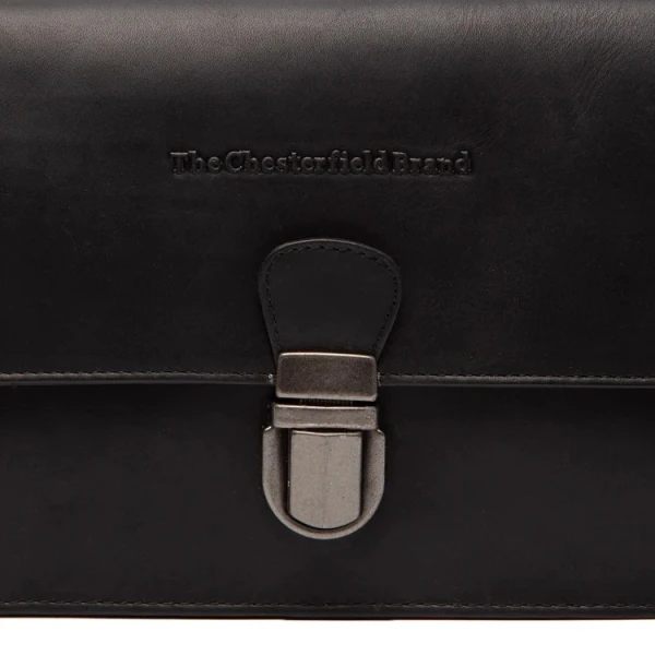 Τσάντα Ώμου Δερμάτινη The Chesterfield Brand Lucca C48.127000 Black ΤΣΑΝΤΕΣ & ΠΟΡΤΟΦΟΛΙΑ