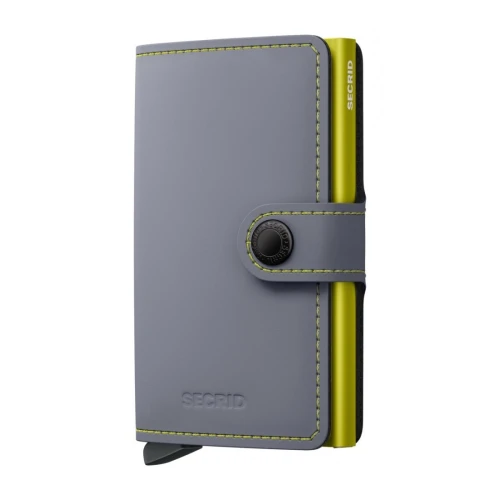 Πορτοφόλι - Καρτοθήκη Secrid Miniwallet Matte Grey - Lime