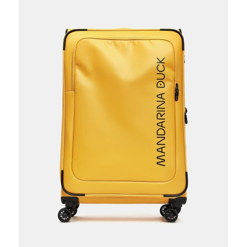 Mandarina Duck Βαλίτσα Μεγάλη 78cm Επεκτεινόμενη Coated Soft Trolley Duck Yellow P10OSV04
