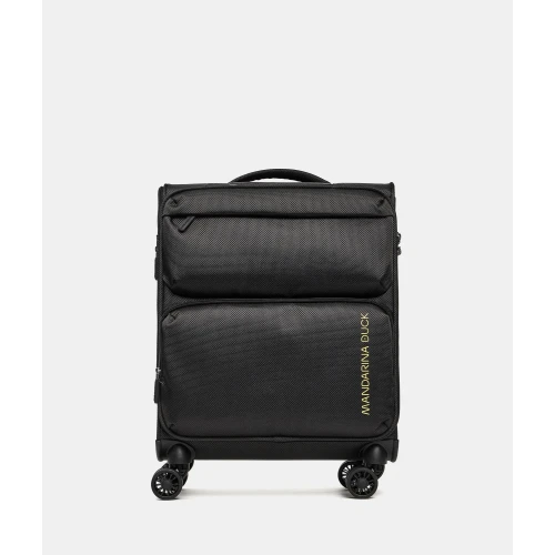 Mandarina Duck Zephyr Soft Trolley Βαλίτσα Καμπίνας Μαλακή 55cm P10OTV01   Black