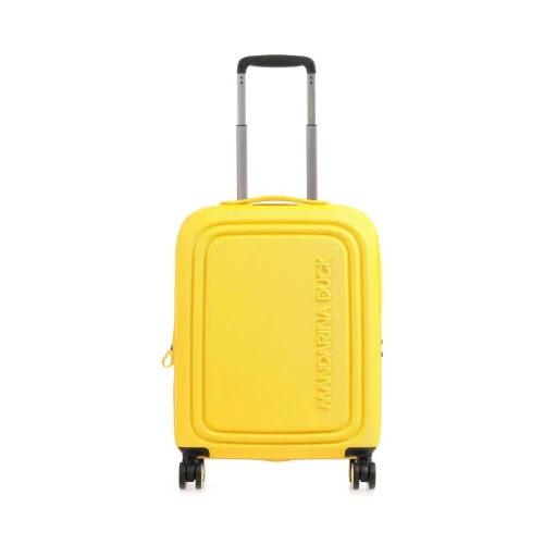 Mandarina Duck Logoduck + Βαλίτσα Καμπίνας Σκληρή Επεκτεινόμεvη 55x40x20 Duck Yellow