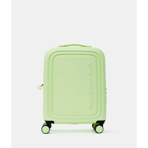 Mandarina Duck Logoduck + Βαλίτσα Καμπίνας Σκληρή Επεκτεινόμεvη 55x40x20 Matcha