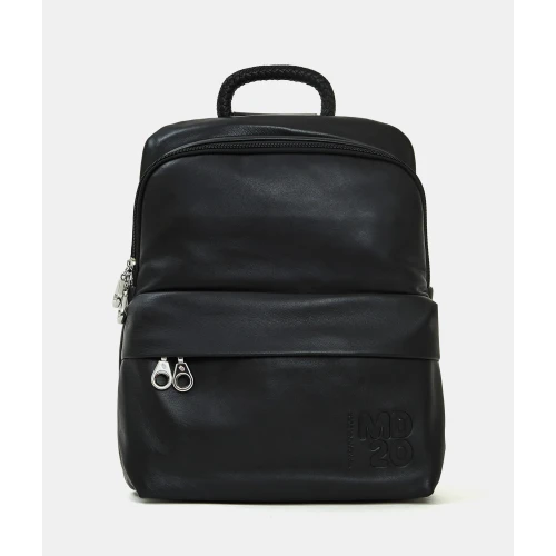 Mandarina Duck MD20 Leather Slim Backpack Σακίδιο Πλάτης Δερμάτινο Nero