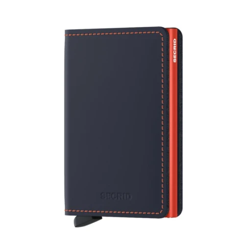Πορτοφόλι- Καρτοθήκη Secrid Slimwallet Nightblue - Orange