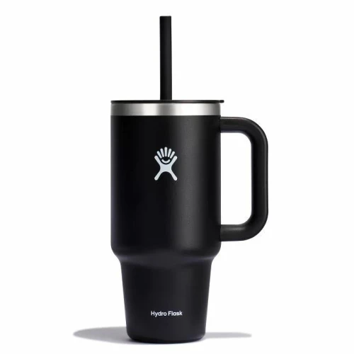 Hydro Flask All Around Travel Tumbler Straw Μπουκάλι Θερμός Ανοξείδωτο 946ml Black