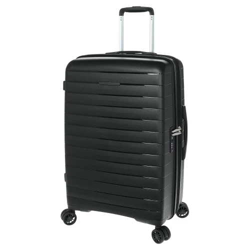 Βαλίτσα Μεσαία Σκληρή Επεκτεινόμενη Verage V 24010-M Spinner 65cm  Μαύρο