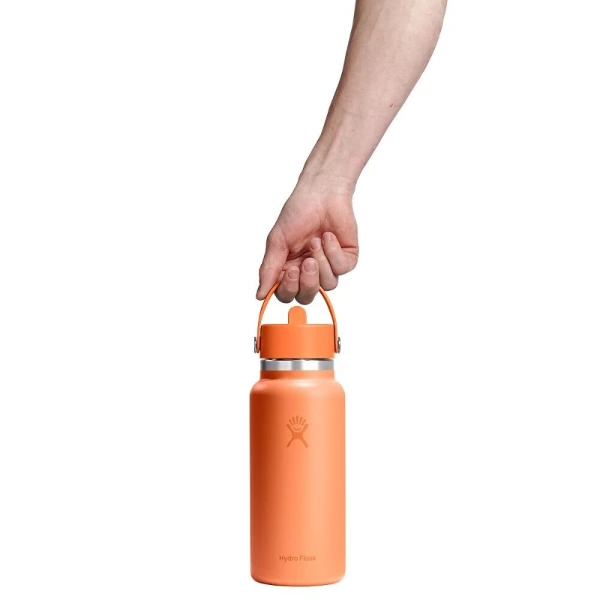 Hydro Flask  Wide Flex Straw Μπουκάλι Θερμός Ανοξείδωτο 946ml Nectar Orange