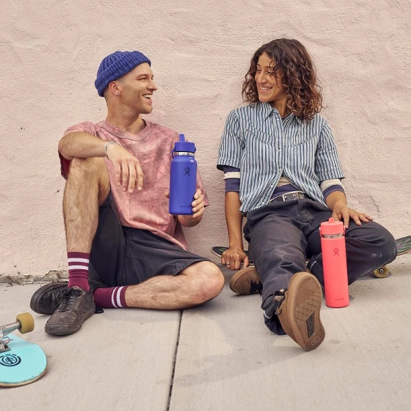 Hydro Flask  Wide Flex Straw Μπουκάλι Θερμός Ανοξείδωτο 946ml Nectar Orange