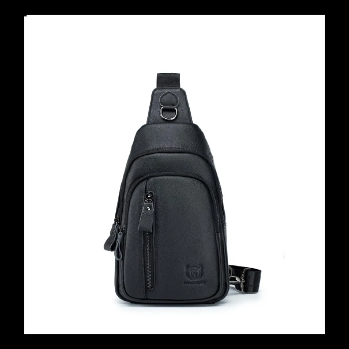 Διαγώνιο Δερμάτινο Τσαντάκι Bull Captain XB100 Μαύρο ΤΣΑΝΤΕΣ & ΠΟΡΤΟΦΟΛΙΑ