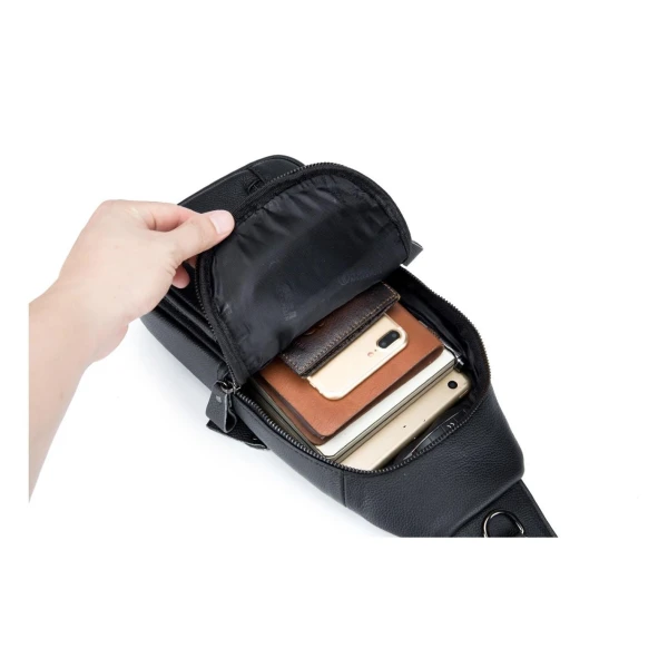 Διαγώνιο Δερμάτινο Τσαντάκι Bull Captain XB100 Μαύρο ΤΣΑΝΤΕΣ & ΠΟΡΤΟΦΟΛΙΑ