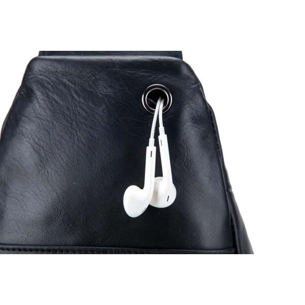 Διαγώνιο Δερμάτινο Τσαντάκι Bull Captain XB126 Μαύρο ΤΣΑΝΤΕΣ & ΠΟΡΤΟΦΟΛΙΑ