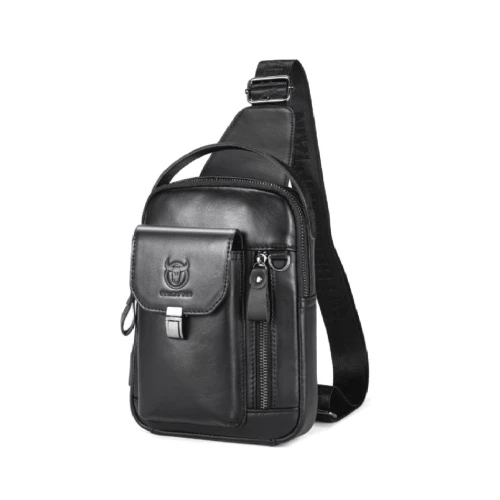 Διαγώνιο Δερμάτινο Τσαντάκι Bull CaptainXB55-BLC