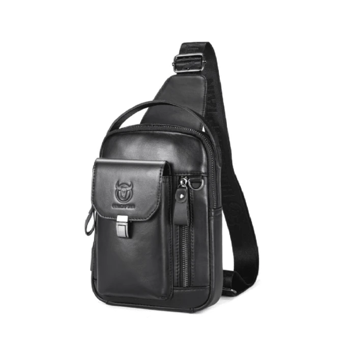 Διαγώνιο Δερμάτινο Τσαντάκι Bull CaptainXB55-BLC