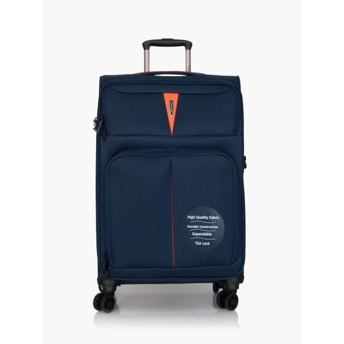 Βαλίτσα Μεσαία Μαλακή Επεκτεινόμενη Diplomat Venice 68x43x30/34cm Μπλε